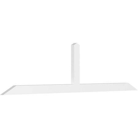 Ekena Millwork Portland Architectural Grade PVC Gable Bracket, 96"W x 24"H x 2"D x 4"F, 6/12 Pitch GBP096X24X0204POR00